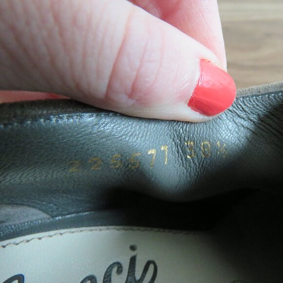 GUCCI Gray Suede Leather Sofia Heeled Booties Shoes - Size EU 38.5 / US 8 - Picture 15 of 16